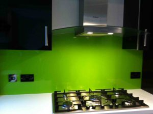 Apple Green Glass Splashback for Kitchens